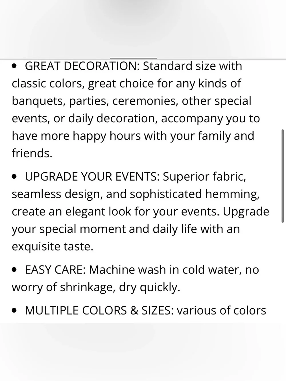 Ivory Rectangular Tablecloth 60x84” (2-pack)